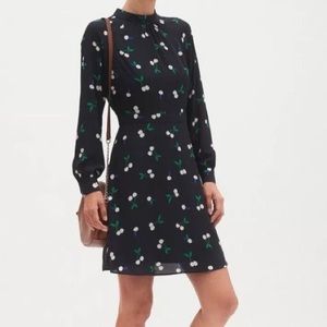 Banana Republic Navy Blue Cherry Dress